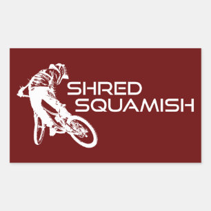 Shred Squamish Mountain Biking Rechthoekige Sticker