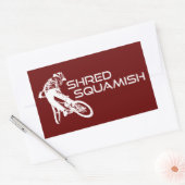 Shred Squamish Mountain Biking Rechthoekige Sticker (Envelop)