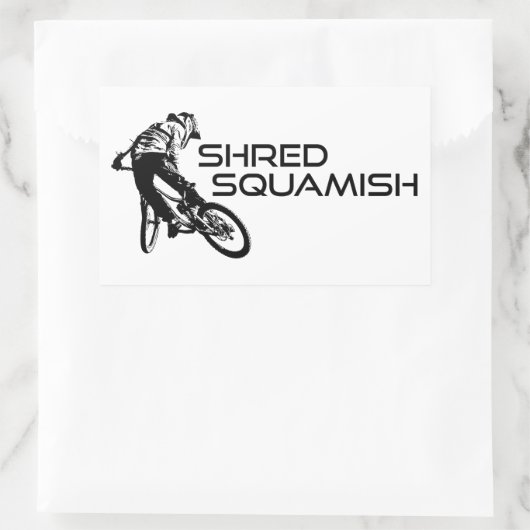 Shred Squamish Mountain Biking Rechthoekige Sticker (Tas)
