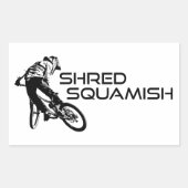 Shred Squamish Mountain Biking Rechthoekige Sticker (Voorkant)