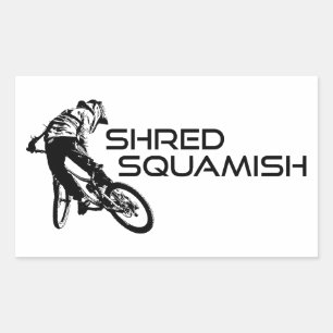 Shred Squamish Mountain Biking Rechthoekige Sticker