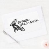 Shred Squamish Mountain Biking Rechthoekige Sticker (Envelop)