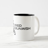 Shred Squamish Mountain Biking Tweekleurige Koffiemok (Voorkant rechts)