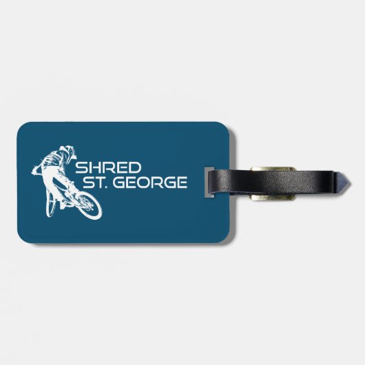 Shred St. George Utah Mountainbiken Bagagelabel (Achterkant horizontaal)