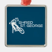 Shred St. George Utah Mountainbiken Metalen Ornament (Voorkant)