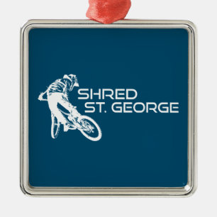 Shred St. George Utah Mountainbiken Metalen Ornament