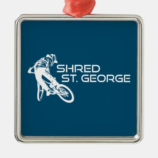 Shred St. George Utah Mountainbiken Metalen Ornament (Voorkant)