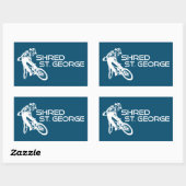 Shred St. George Utah Mountainbiken Rechthoekige Sticker (Vel)