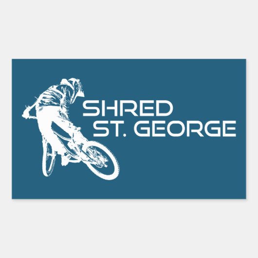 Shred St. George Utah Mountainbiken Rechthoekige Sticker (Voorkant)