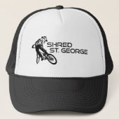 Shred St. George Utah Mountainbiken Trucker Pet (Voorkant)