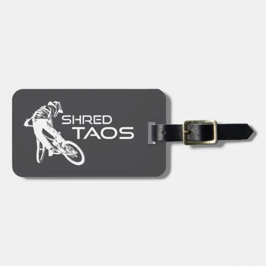 Shred Taos New Mexico Mountain Biking Bagagelabel (Voorkant horizontaal)