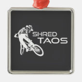 Shred Taos New Mexico Mountain Biking Metalen Ornament (Voorkant)