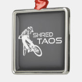 Shred Taos New Mexico Mountain Biking Metalen Ornament (Links)