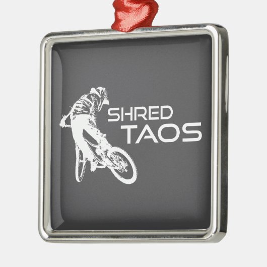 Shred Taos New Mexico Mountain Biking Metalen Ornament (Links)
