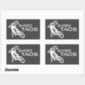 Shred Taos New Mexico Mountain Biking Rechthoekige Sticker (Vel)