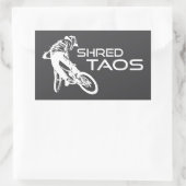 Shred Taos New Mexico Mountain Biking Rechthoekige Sticker (Tas)