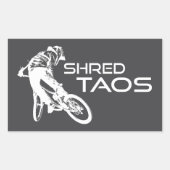 Shred Taos New Mexico Mountain Biking Rechthoekige Sticker (Voorkant)