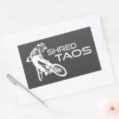 Shred Taos New Mexico Mountain Biking Rechthoekige Sticker (Envelop)