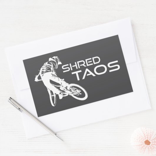 Shred Taos New Mexico Mountain Biking Rechthoekige Sticker (Envelop)