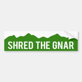 Shred the Gnar - Colorado Mountains Bumpersticker