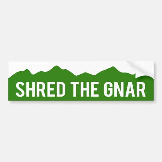 Shred the Gnar - Colorado Mountains Bumpersticker (Voorkant)