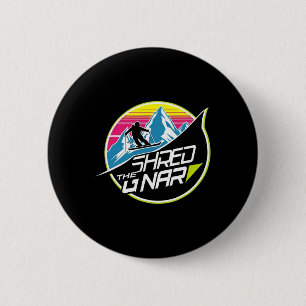 Shred The Gnar Skiën Freestyle Diamant Winter Sp Ronde Button 5,7 Cm