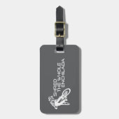 Shred The Whole Enchilada Moab Utah Bagagelabel (Voorkant verticaal)