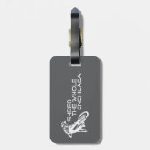 Shred The Whole Enchilada Moab Utah Bagagelabel (Achterkant verticaal)