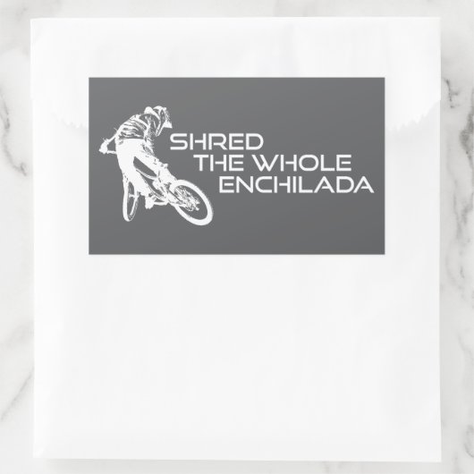 Shred The Whole Enchilada Moab Utah Rechthoekige Sticker (Tas)