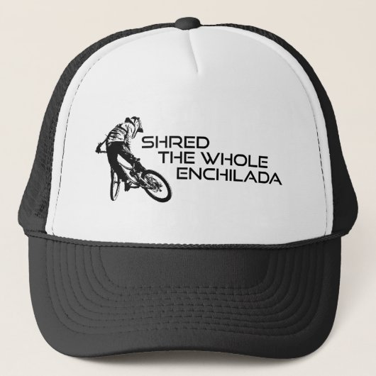 Shred The Whole Enchilada Moab Utah Trucker Pet (Voorkant)