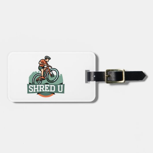 Shred University mountainbiken Bagagelabel (Voorkant horizontaal)