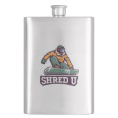 Shred University Snowboarden Flacon (Voorkant)