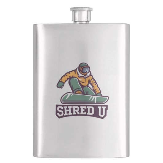 Shred University Snowboarden Flacon (Voorkant)