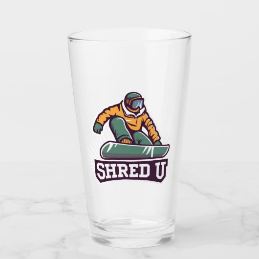 Shred University Snowboarden Glas (Voorkant)
