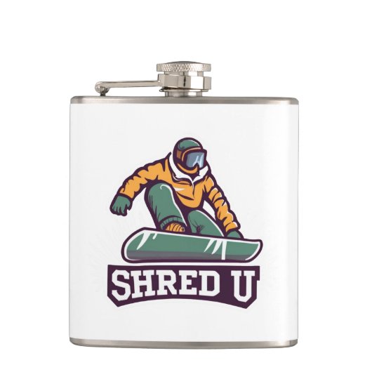 Shred University Snowboarden Heupfles (Voorkant)