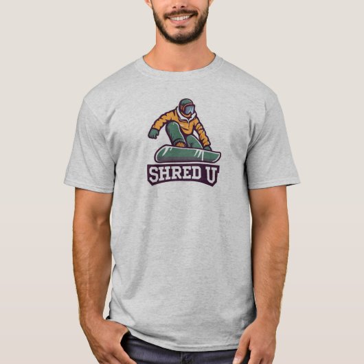Shred University Snowboarden T-shirt (Voorkant)