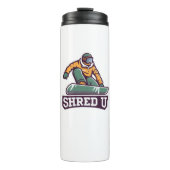 Shred University Snowboarden Thermosbeker (Voorkant)