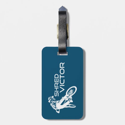 Shred Victor Idaho Mountainbiken Bagagelabel (Achterkant verticaal)