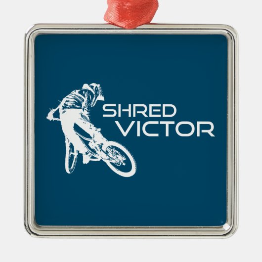 Shred Victor Idaho Mountainbiken Metalen Ornament (Voorkant)