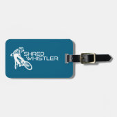 Shred Whistler British Columbia Mountain Biking Bagagelabel (Voorkant horizontaal)