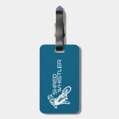 Shred Whistler British Columbia Mountain Biking Bagagelabel (Achterkant verticaal)