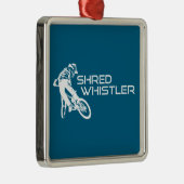 Shred Whistler British Columbia Mountain Biking Metalen Ornament (Rechts)