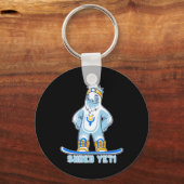 Shred Yeti - Fun Yeti Bigfoot Sasquatch Snowboardi Sleutelhanger (Voorkant)