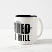 Shred you Will Tweekleurige Koffiemok (Voorkant rechts)