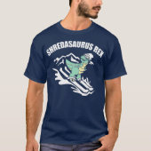 Shredasaurus Rex Ski Dinosaur Kinder Funny Skiing T-shirt (Voorkant)