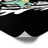 Shredasaurus Rex Ski Dinosaur Kinderen Grappig Ski Poster (Hoek)