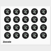 Shredasaurus Rex Ski Dinosaur Kinderen Grappig Ski Ronde Sticker (Vel)