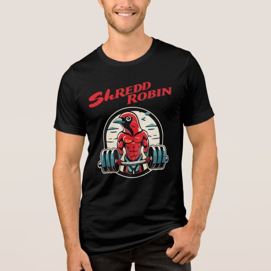 Shredd Robin fitness Tri-Blend Shirt (Voorkant)