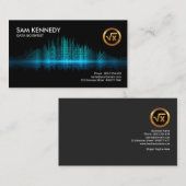 Shredded Binary Paper Blue Wave Data Scientist Visitekaartje (Voorkant / Achterkant)