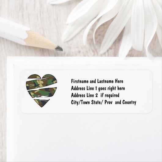 Shredded Camo Hart Etiket (Insitu)